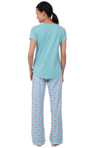 Short Sleeve V-Neck Pajamas