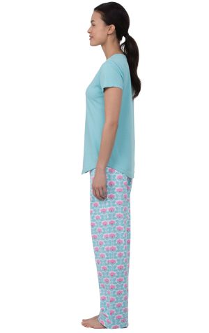 Short Sleeve V-Neck Pajamas