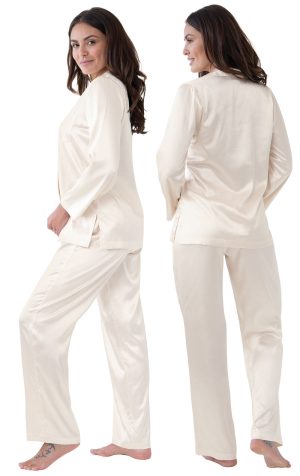 Smooth Seduction Satin Button-Front Pajamas